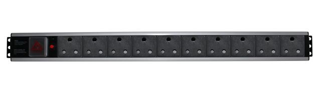 GS 10 Way Power Strip / PDU for 19" Rack (Vertical Fit)- South African Plug