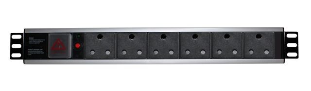 GS 6 Way Power Strip / PDU for 19" Rack (Horizontal / Vertical Fit) - South African Plug