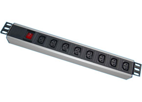 CPS - 6 Way C13 IEC Power Strip / PDU for 19" Rack with IEC C13 Plug (Horizontal / Vertical Fit)