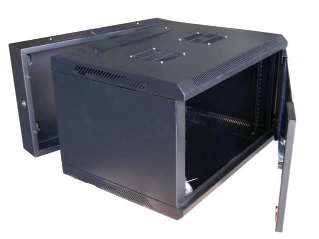 GS 12U 600mm Deep Swing Frame Server Cabinet (500mm + 100mm Collar) - Wall Mount