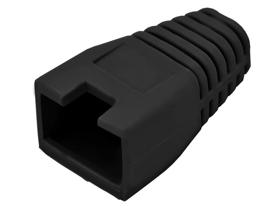 RJ45 Connector Boots - Black- (50 Pack)