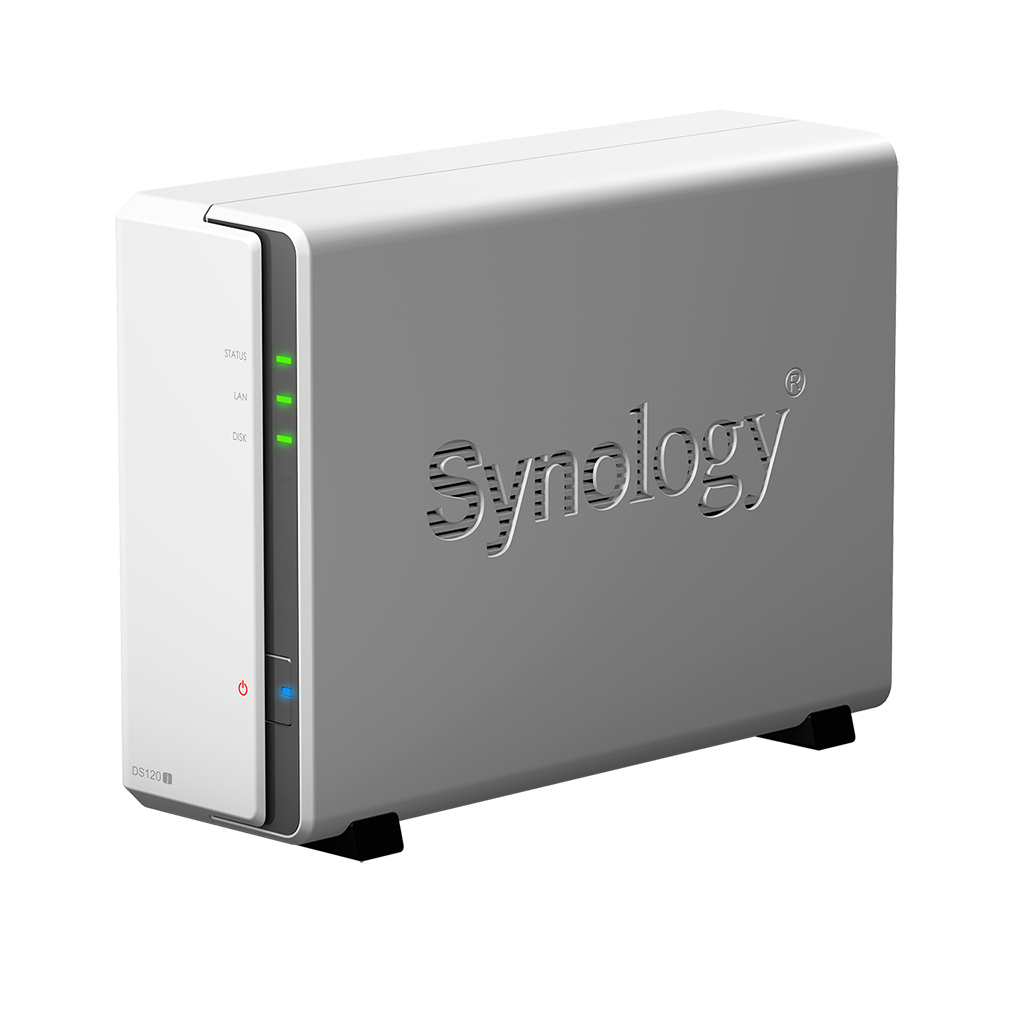 Synology  DiskStation DS120J 1-Bay NAS, SATA3 6.0Gbps, Marvell Armada 3700 88F3720 2-core 800 MHz, 512 MB DDR3L non-ECC, 1x Gigabit, 2x USB 2.0, 16.0TB Max
