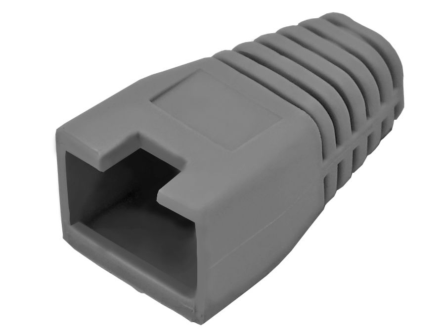 RJ45 Connector Boots - Grey - (50 Pack)