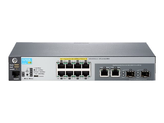 HPE OfficeConnect 1820-8G-PoE+ (65W) Switch Managed 4 x RJ45 autosensing 10/100/1000 PoE+ ports 4 x RJ45 autosensing 10/100/1000 ports