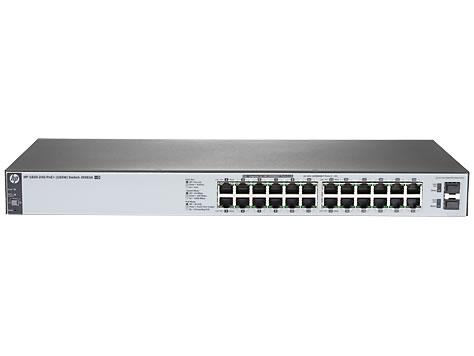 HPE OfficeConnect 1820-24G-PoE+ (185W) Switch Managed 12 x RJ45 autosensing 10/100/1000 PoE+ ports 12 x RJ45 autosensing 10/100/1000 ports 2 x SFP 100/1000