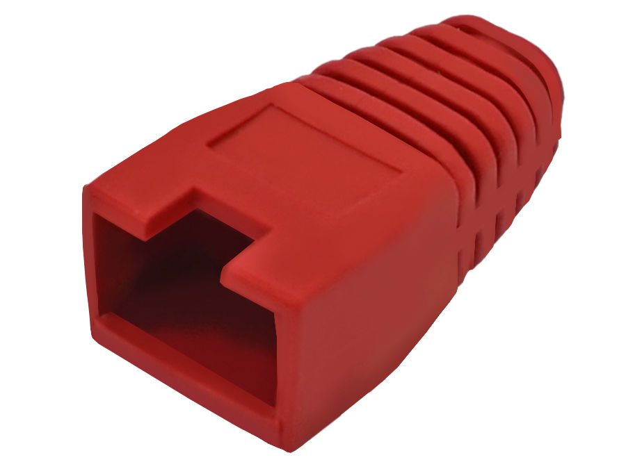 RJ45 Connector Boots - Red - (50 Pack)
