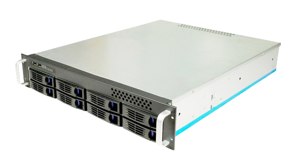 2U Rackmount Chassis / Case | for ATX  | 8 x 2.5" or 3.5" HDD Bays | 600W PSU