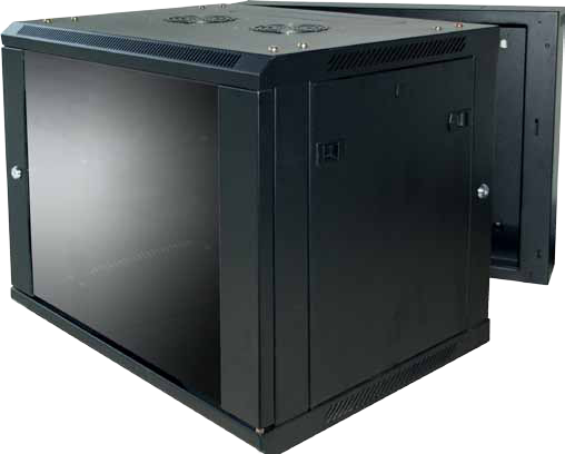 GS 15U 600mm Deep Swing Frame Server Cabinet (500mm + 100mm Collar) - Wall Mount