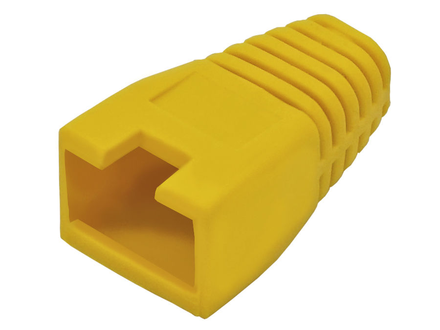 RJ45 Connector Boots - Yellow - (50 Pack)