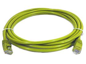 Cat6 UTP Flyleads / Patchleads  1 meter - Yellow - 10 Units / Pack